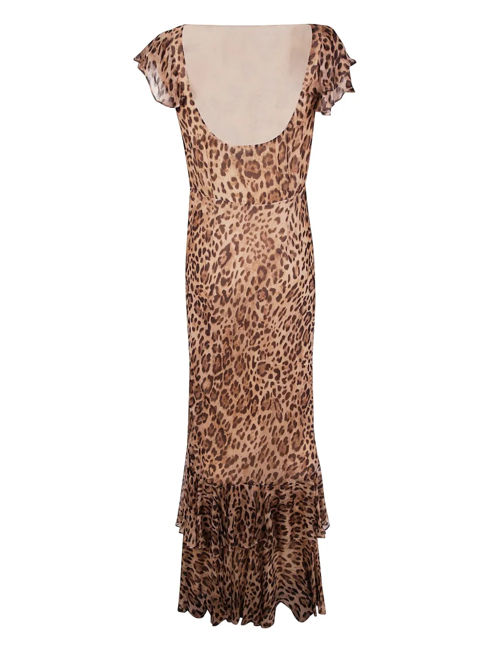 Rixo Mila jurk met luipaardprint - Bruin
