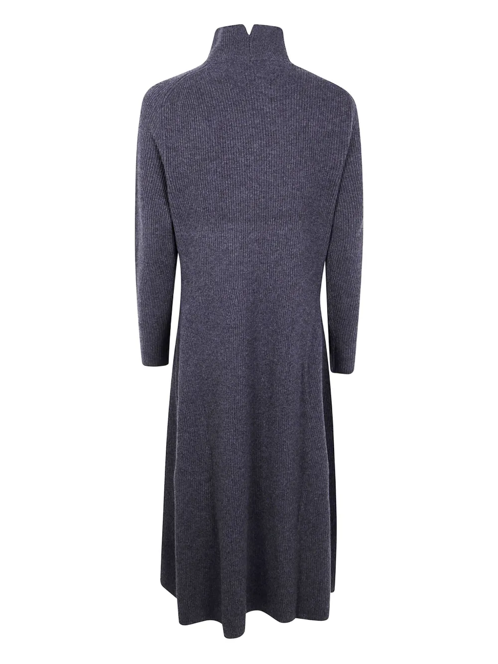 Antonelli high-neck ribbed dress - Grijs