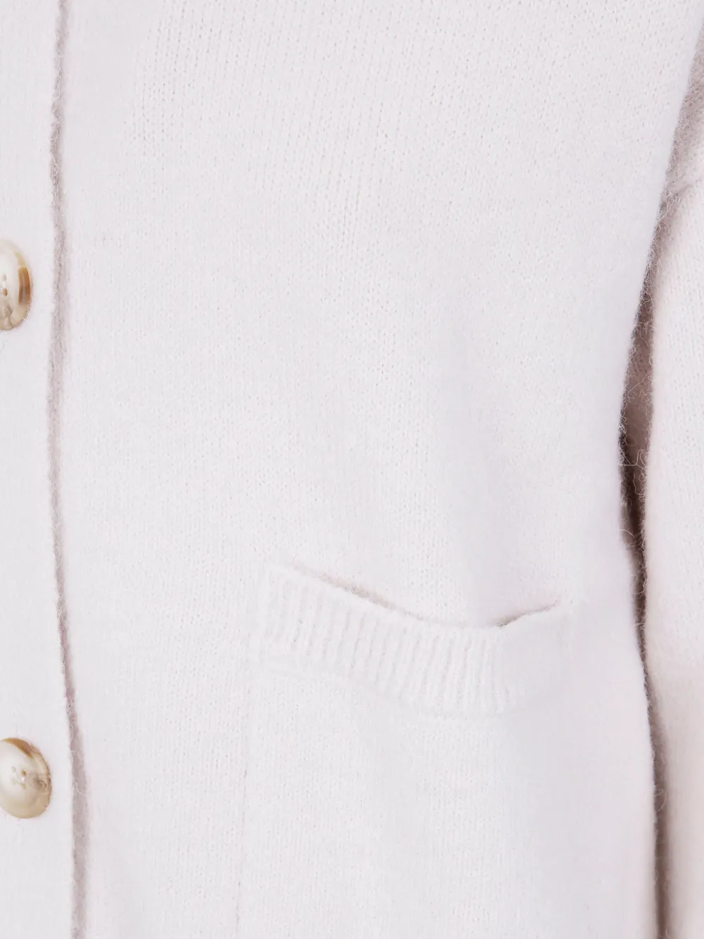 Anne Claire Button-up Cardigan In White