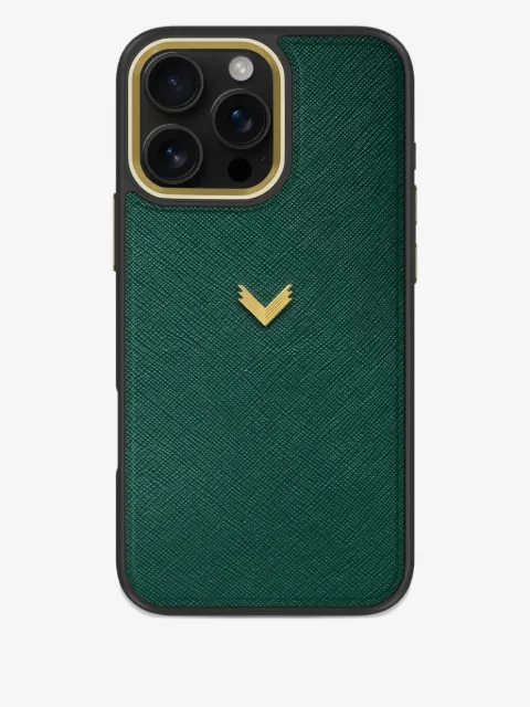 VELANTE Saffiano leather iPhone 16 Pro Max phone case