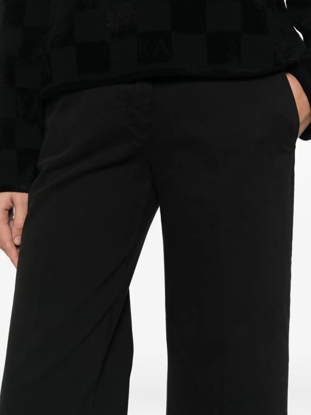 Quelledue Melody Flared Trousers In Black
