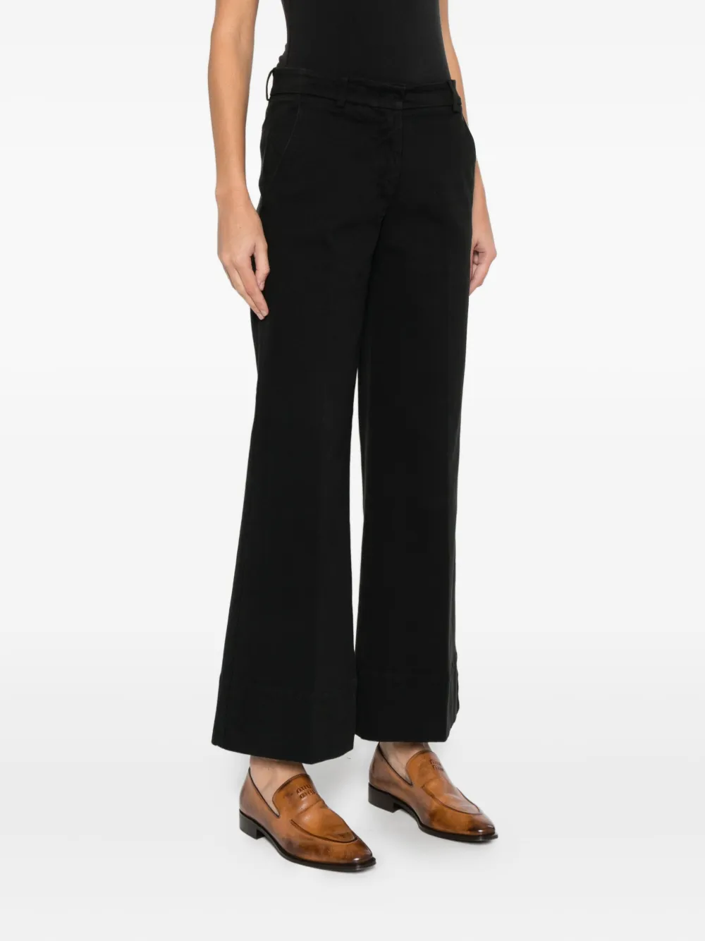 Quelledue Melody Flared Trousers In Black