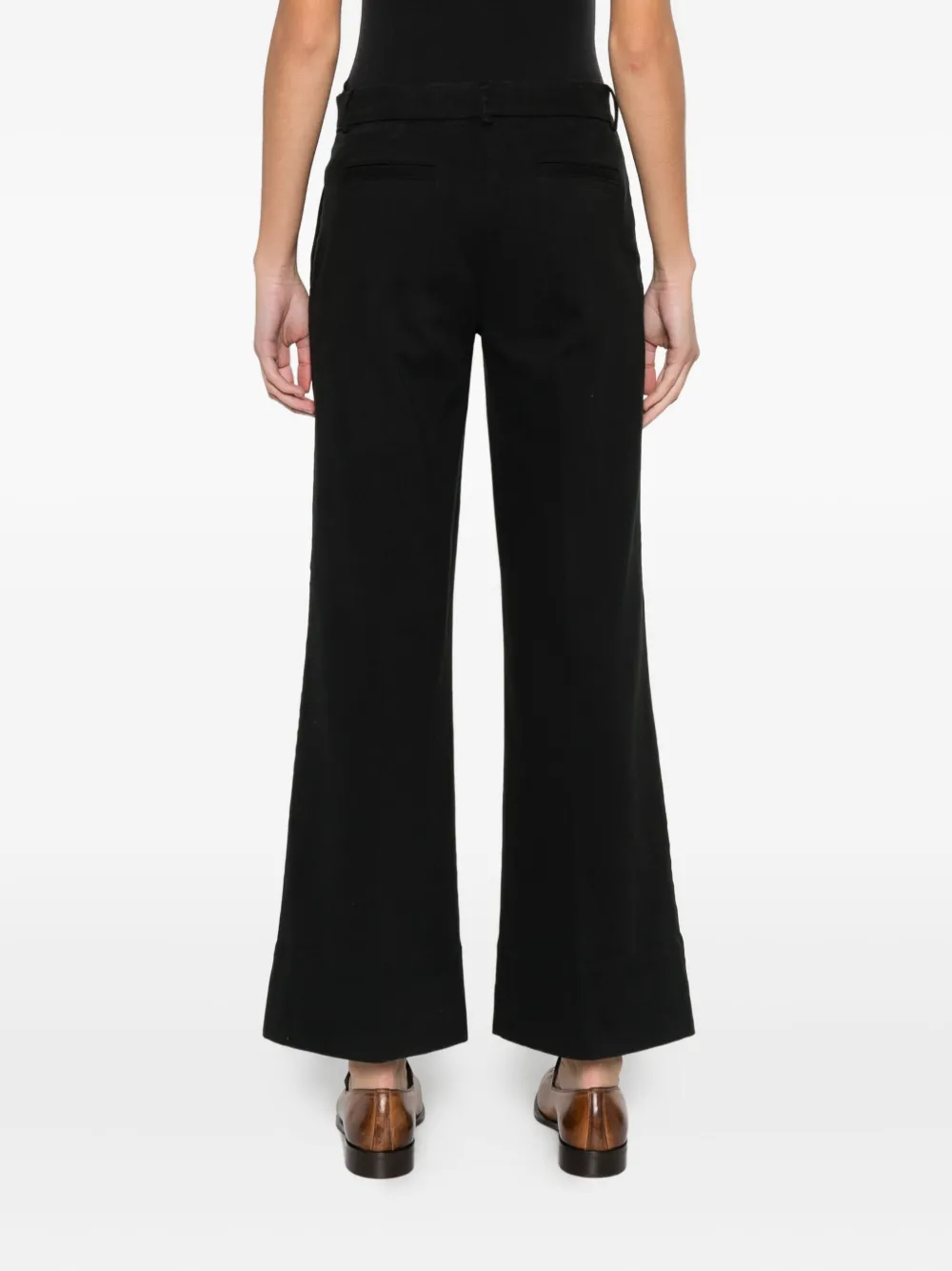 Quelledue Melody Flared Trousers In Black