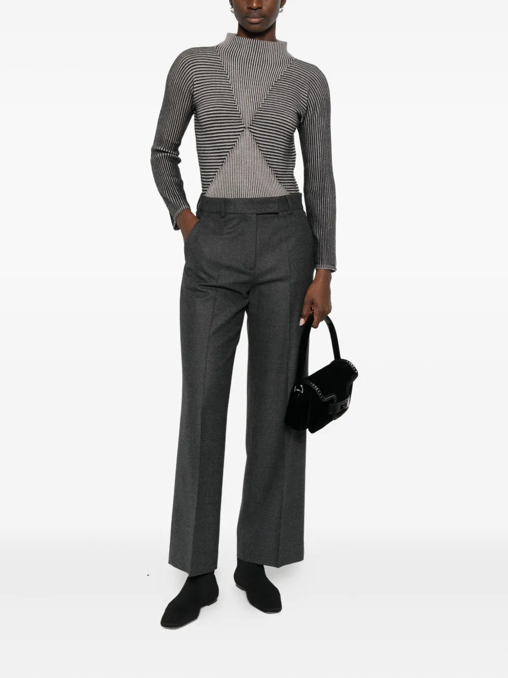 Quelledue Teodora Trousers In Gray