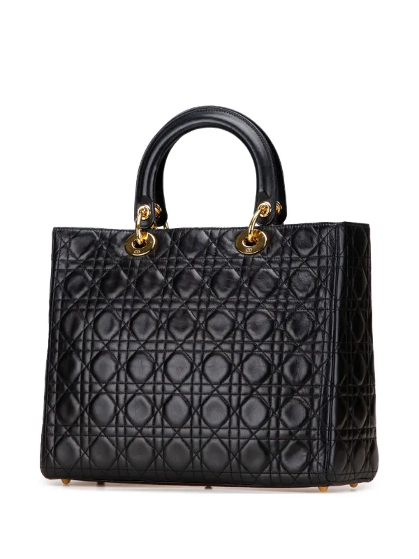 Christian Dior Pre-Owned 1997 Large Lambskin Cannage Lady Dior