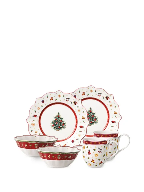 Villeroy & Boch Christmas Tree scalloped-edge breakfast set