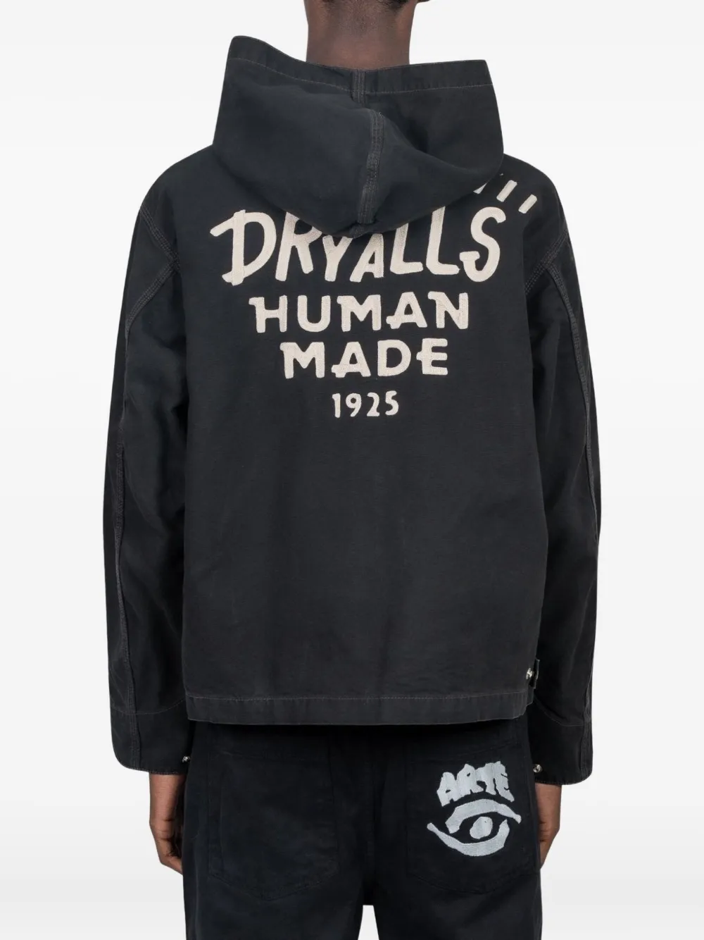 Human Made Hooded Zip-up Jacket In Black