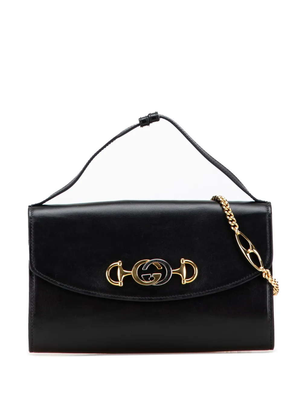 Gucci Pre-Owned 2016-2025 スモール レザー ズゥミ サッチェルバッグ - ブラック Gucci Pre-Owned 2016-2025 スモール レザー ズゥミ サッチェルバッグ - ブラック