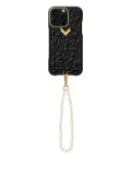 VELANTE embossed leather iPhone 16 Pro Max phone case - Black