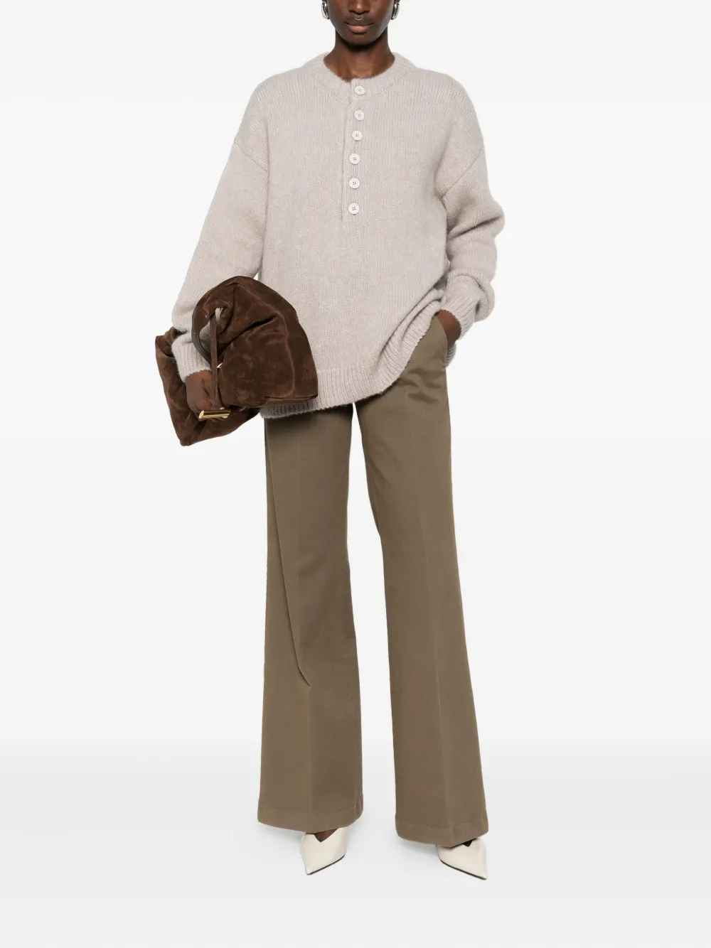 QUELLEDUE Melody trousers - Bruin