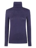 base roll-neck knitted top - Blue