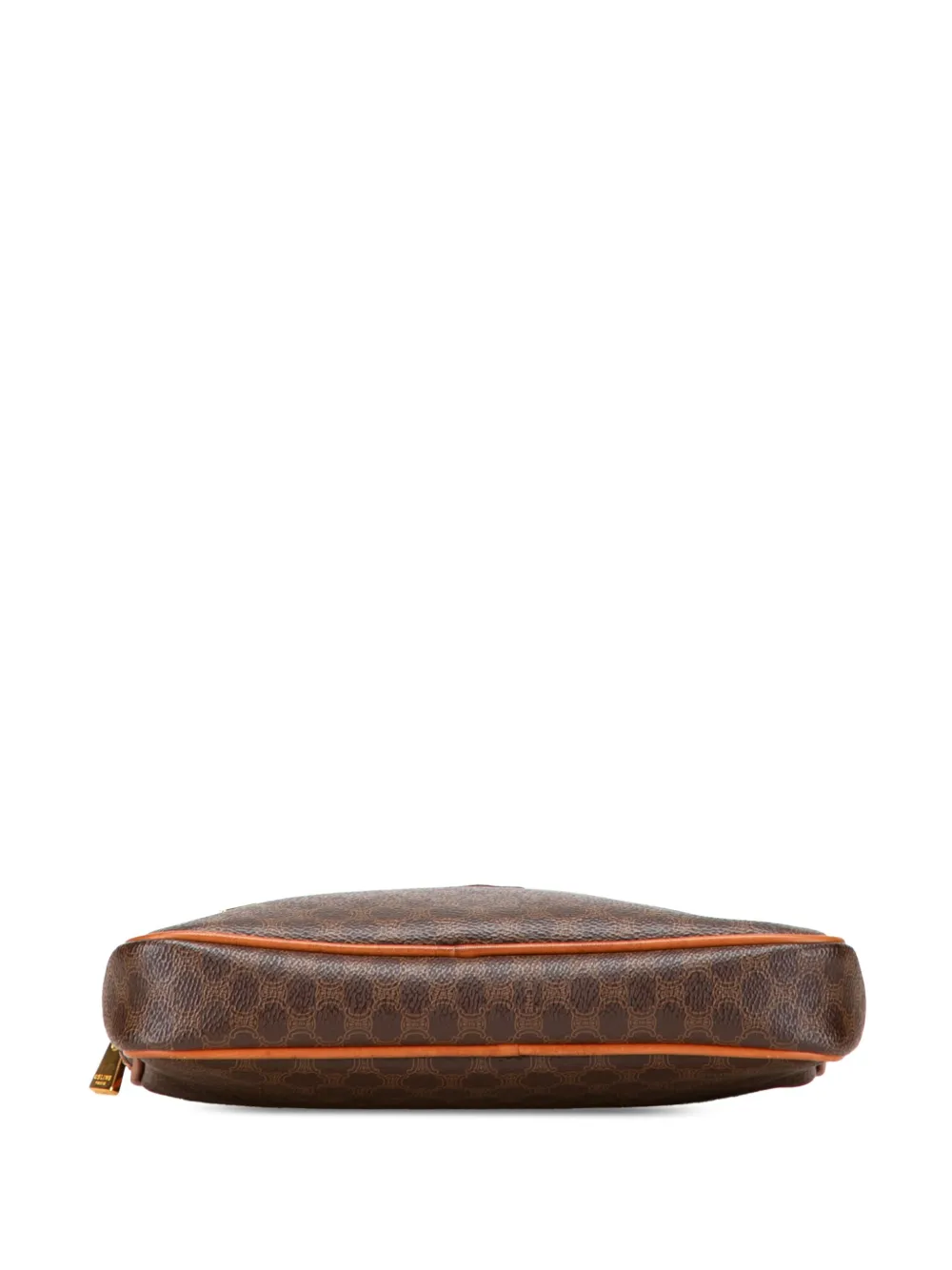 Pre-owned Celine 1995 Macadam Coated Canvas Clutch Bag In Brown