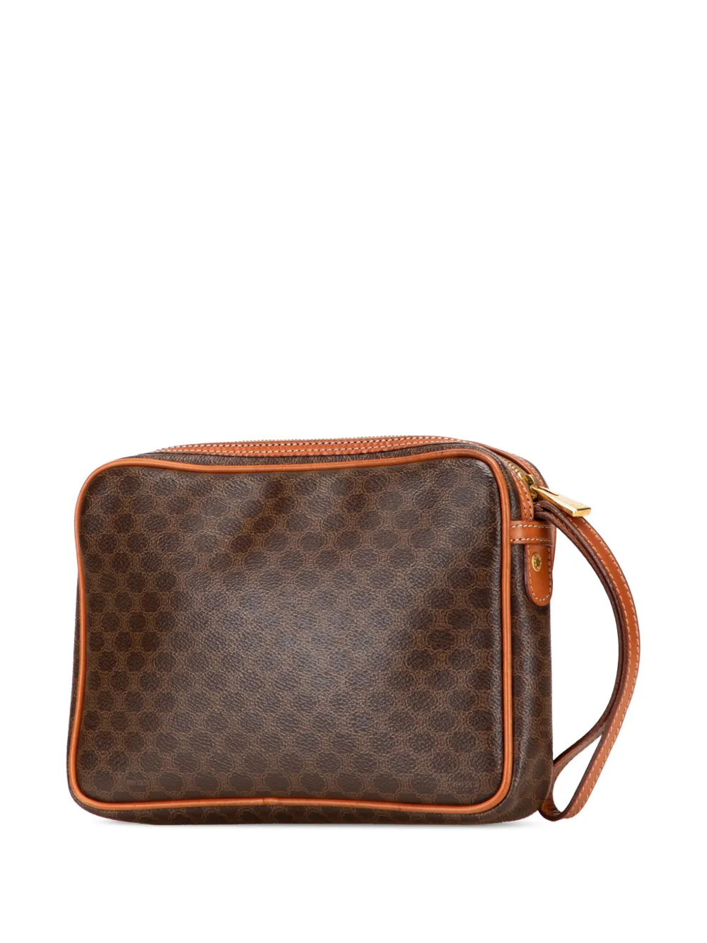Pre-owned Celine 1995 Macadam Coated Canvas Clutch Bag In Brown