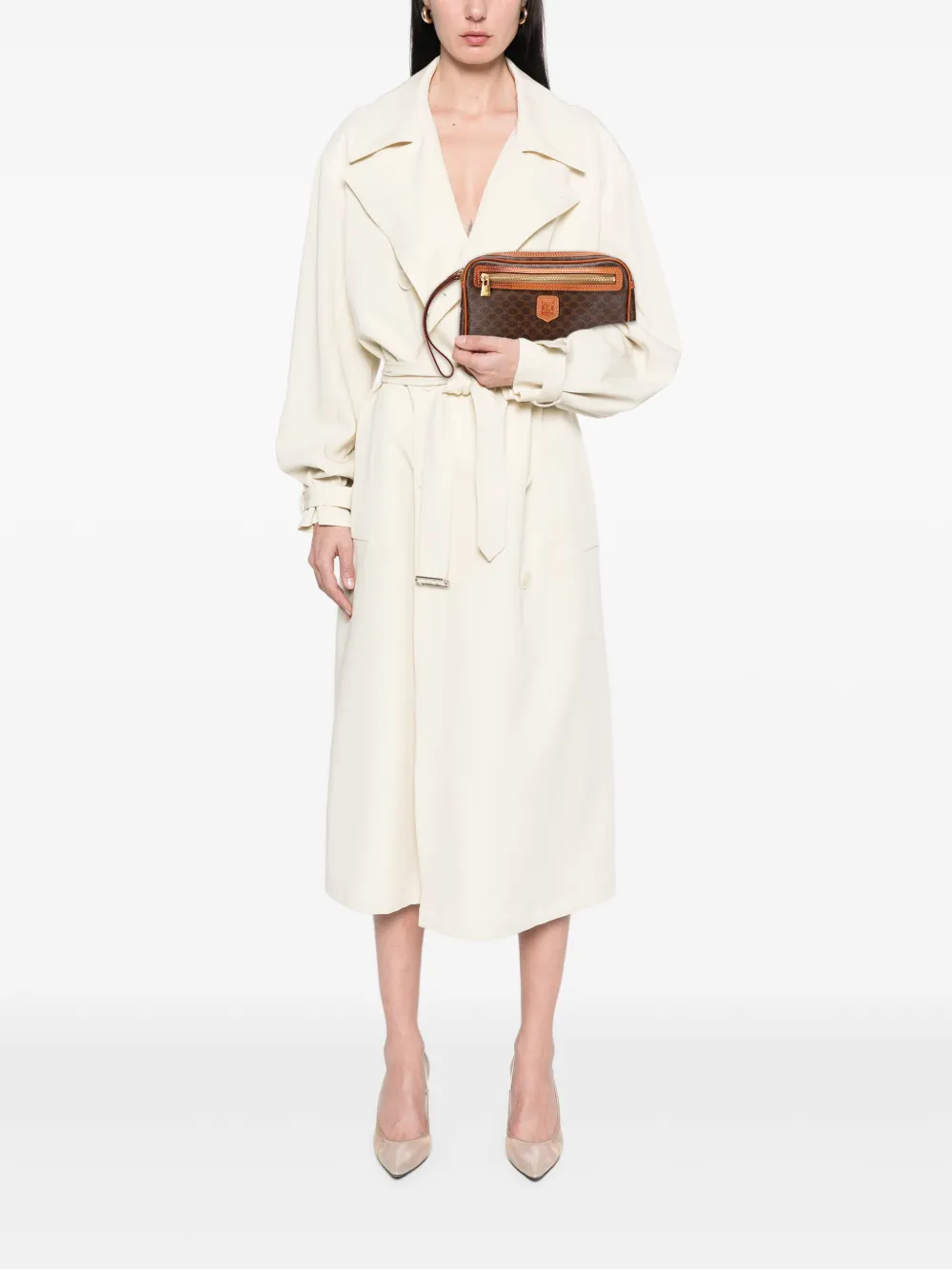 Celine Pre-Owned 1995 Macadam Coated Canvas clutch bag | Pre-Owned | Image 2