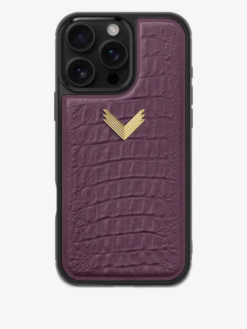 VELANTE alligator-texture iPhone 16 Pro Max phone case