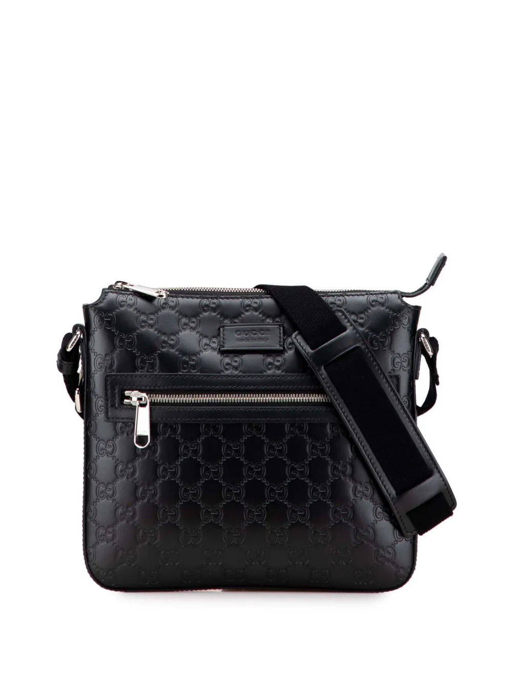 Pre-owned Gucci 2016-2025 Ssima Crossbody Bag In Black