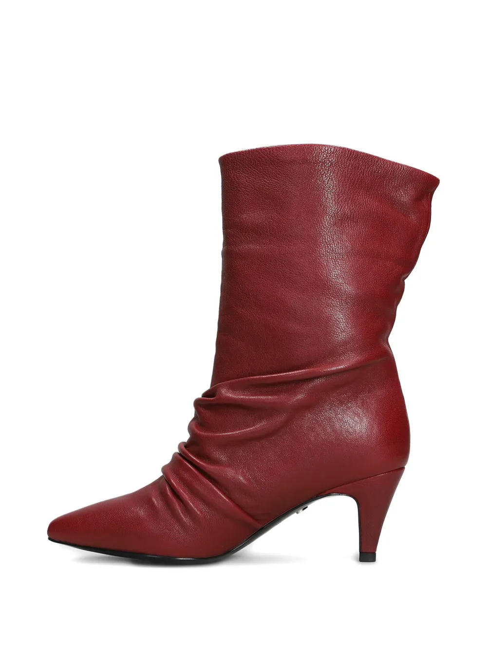 Gold & Rouge 55mm Laika Ruched Boots In Red