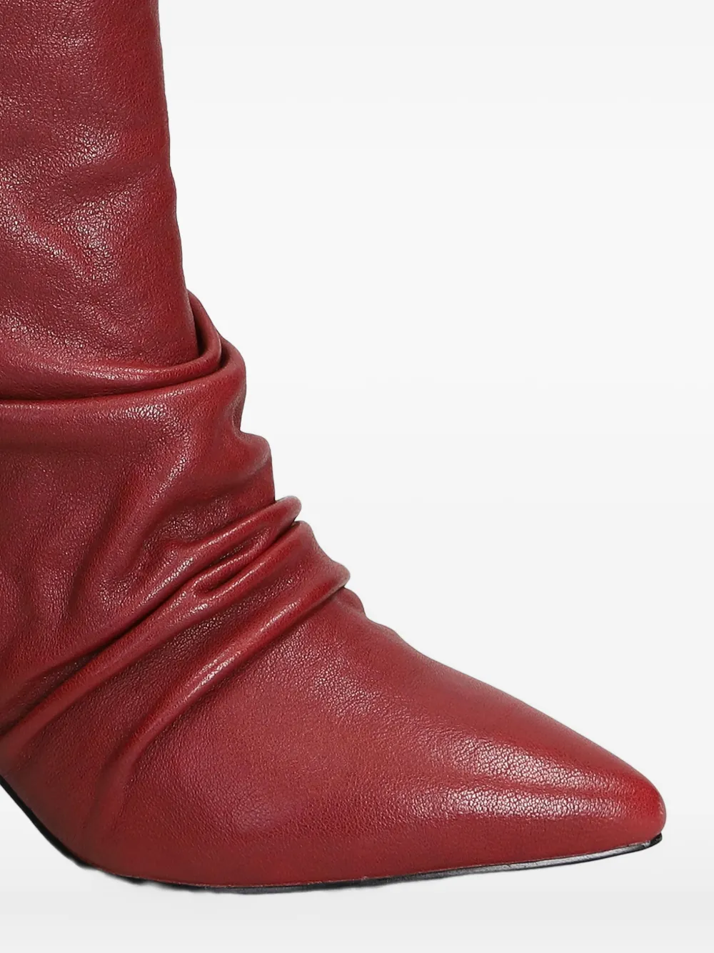 Gold & Rouge 55mm Laika Ruched Boots In Red
