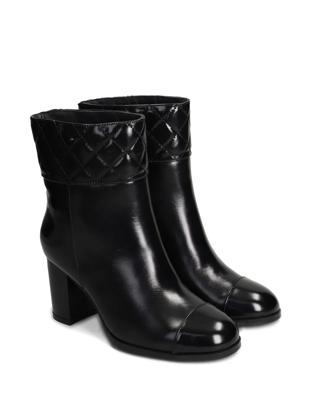 Gold & Rouge 65mm Tuli Quilted Boots In Black