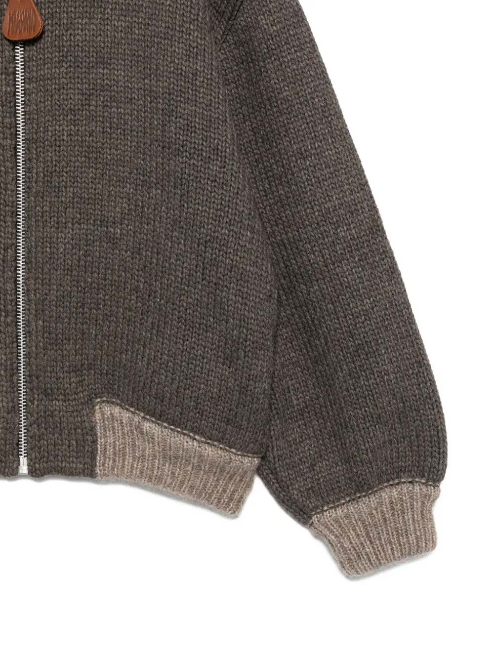 Magliano Mohair vest met rits Bruin