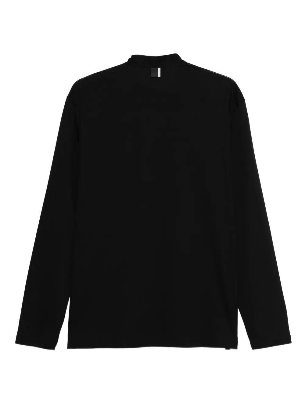 Low Brand Henley top met knopenbies - Zwart