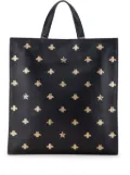 Gucci Pre-Owned 2000-2015 Grained Calfskin Bee Star Vertical Tote satchel - Black