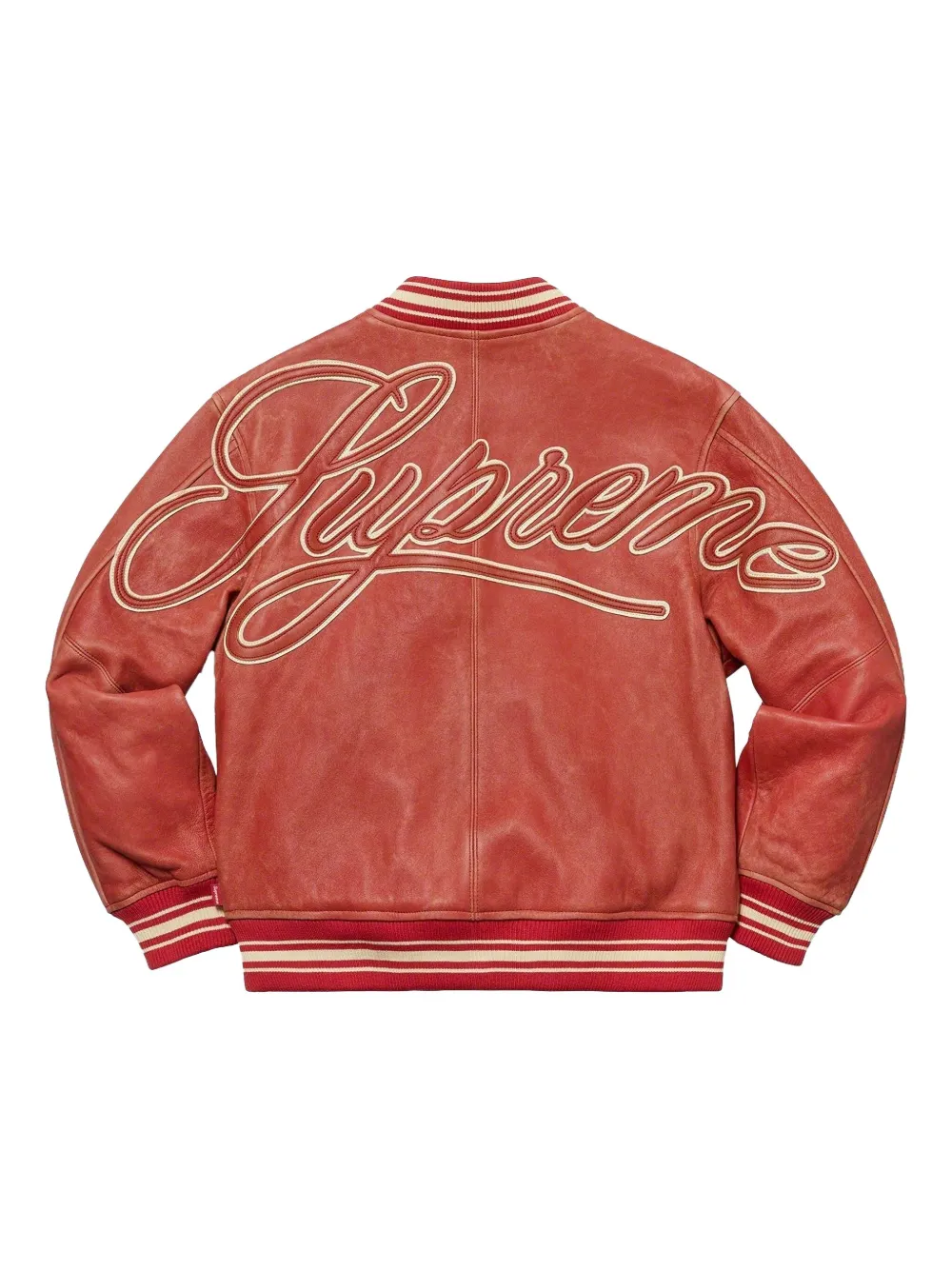 Supreme logo-embroidered leather bomber jacket | Bomber Jackets | Image 2