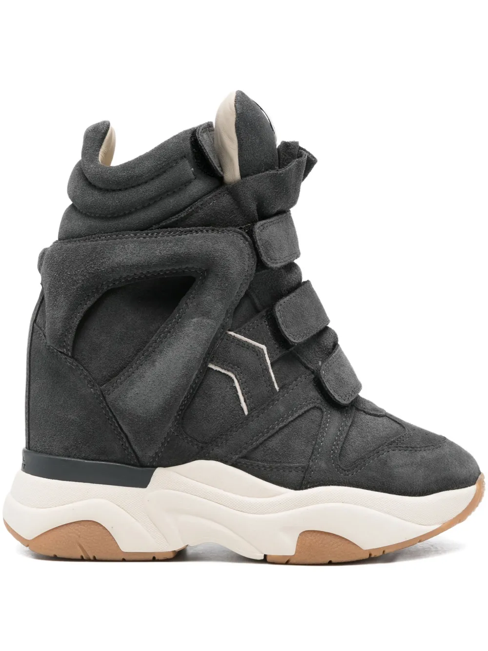Isabel Marant 40mm Wedge Sneakers In Gray