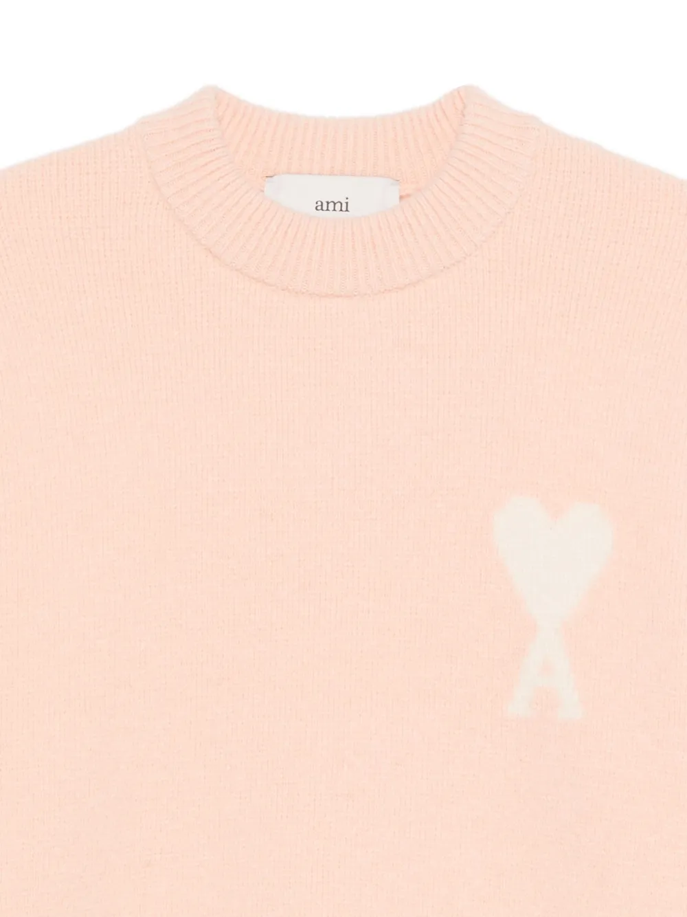 AMI Paris Ami de Coeur trui met logo Roze