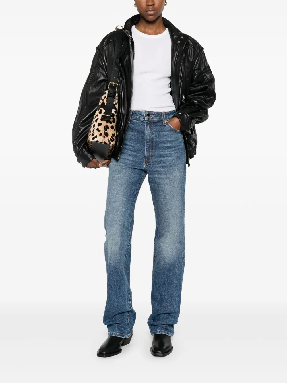Isabel Marant Leather Jacket In Black