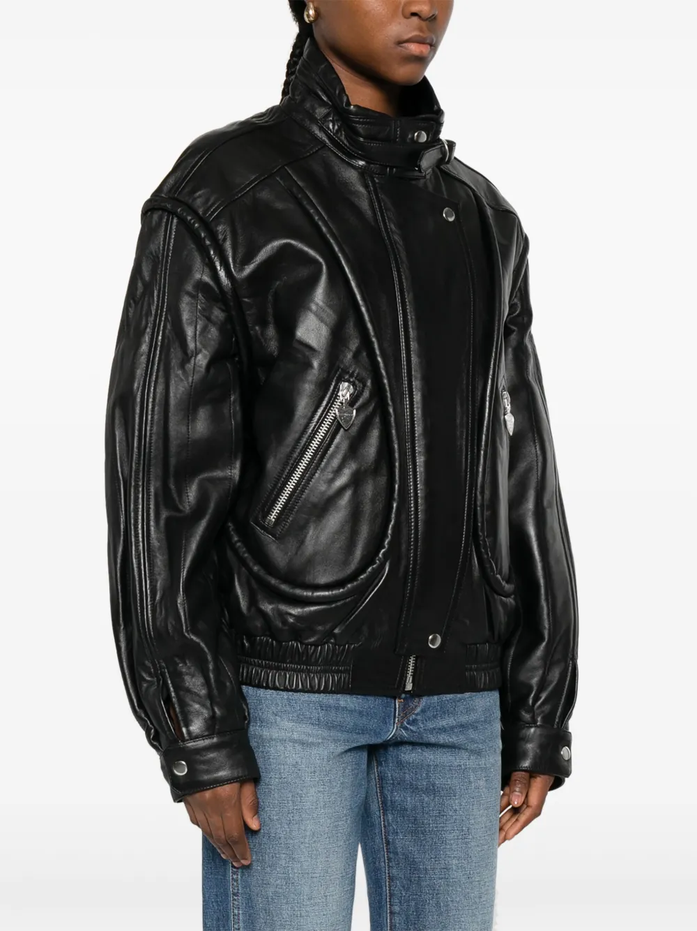 Isabel Marant Leather Jacket In Black