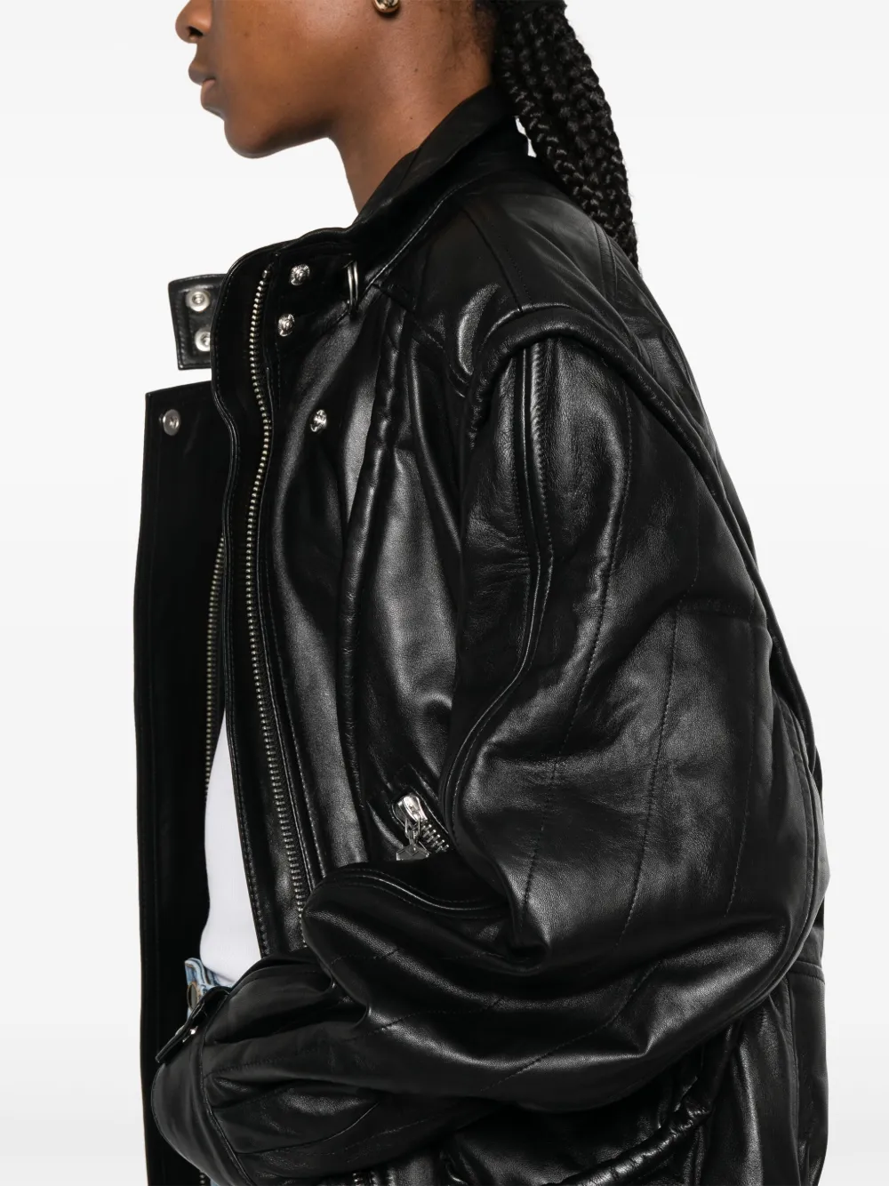 Isabel Marant Leather Jacket In Black