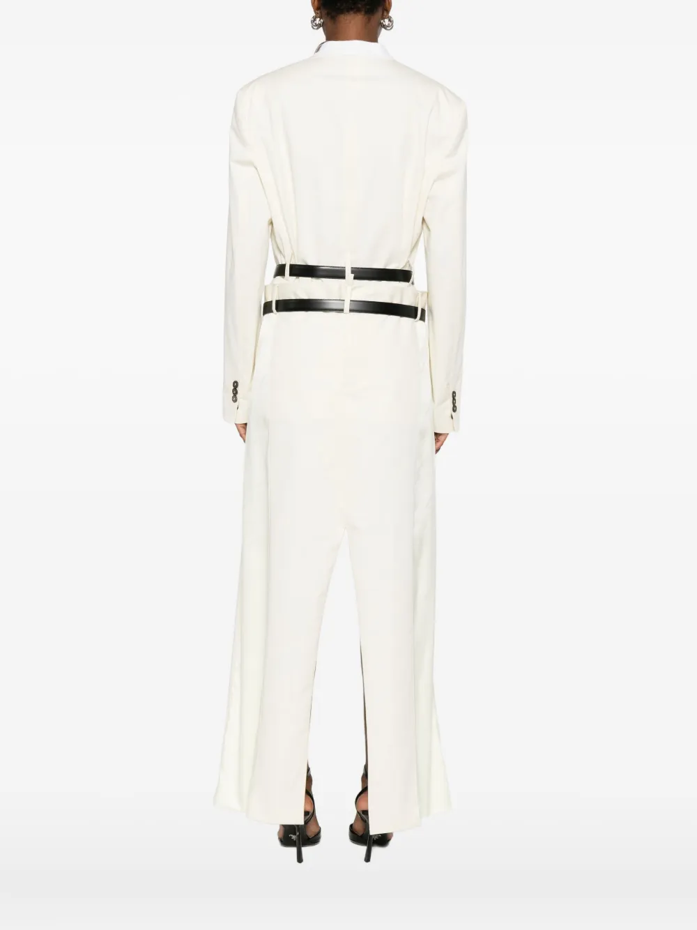 Dsquared2 Belted Double-breasted Coat In White
