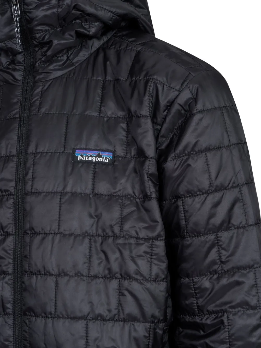 Patagonia Gevoerd jack met capuchon Zwart