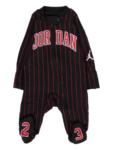 Jordan Kids pinstriped long-sleeves pajamas