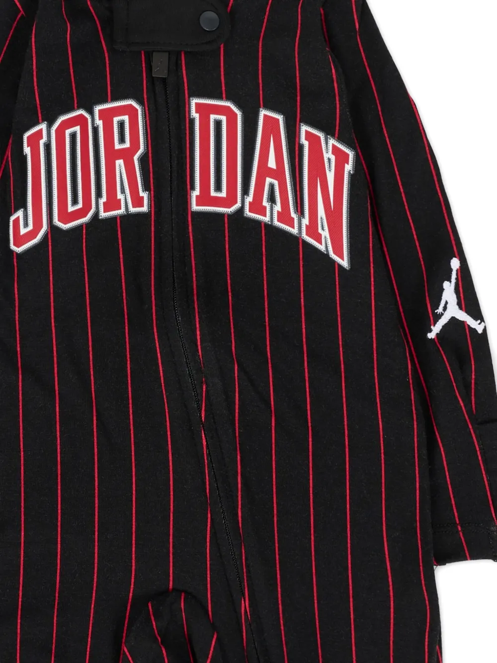 Jordan Kids Pyjama met krijtstreep en lange mouwen Zwart