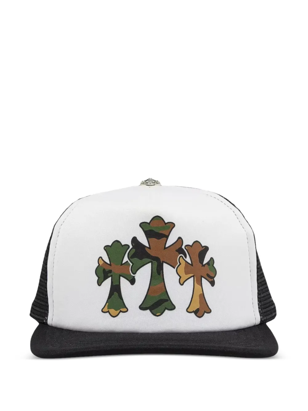 Chrome Hearts triple cross trucker hat | White | Image 1