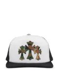 Chrome Hearts triple cross trucker hat - White