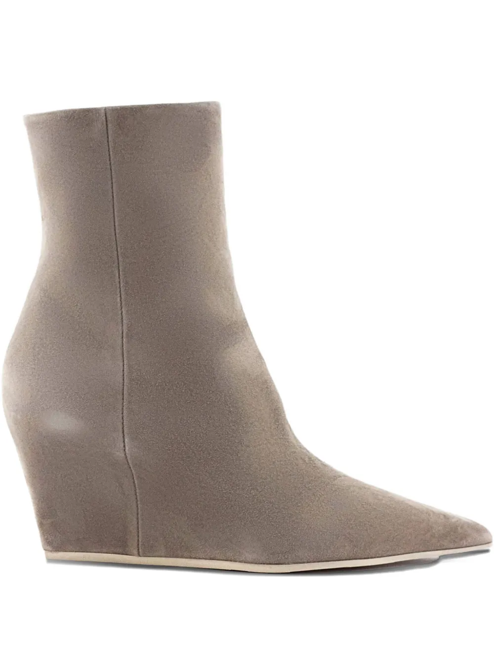 Vic Matie 100mm Pointed-toe Suede Ankle Boots In Brown