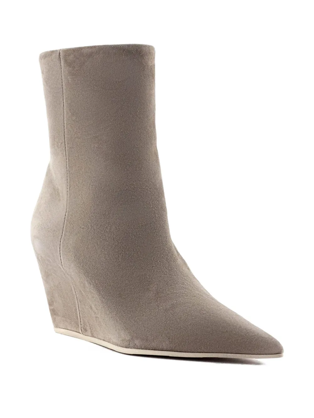 Vic Matie 100mm Pointed-toe Suede Ankle Boots In Brown