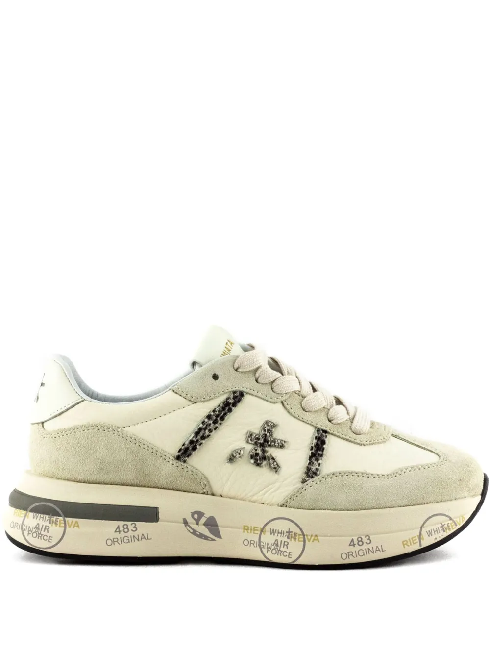 Premiata Cassie Animal-print Sneakers In Multi
