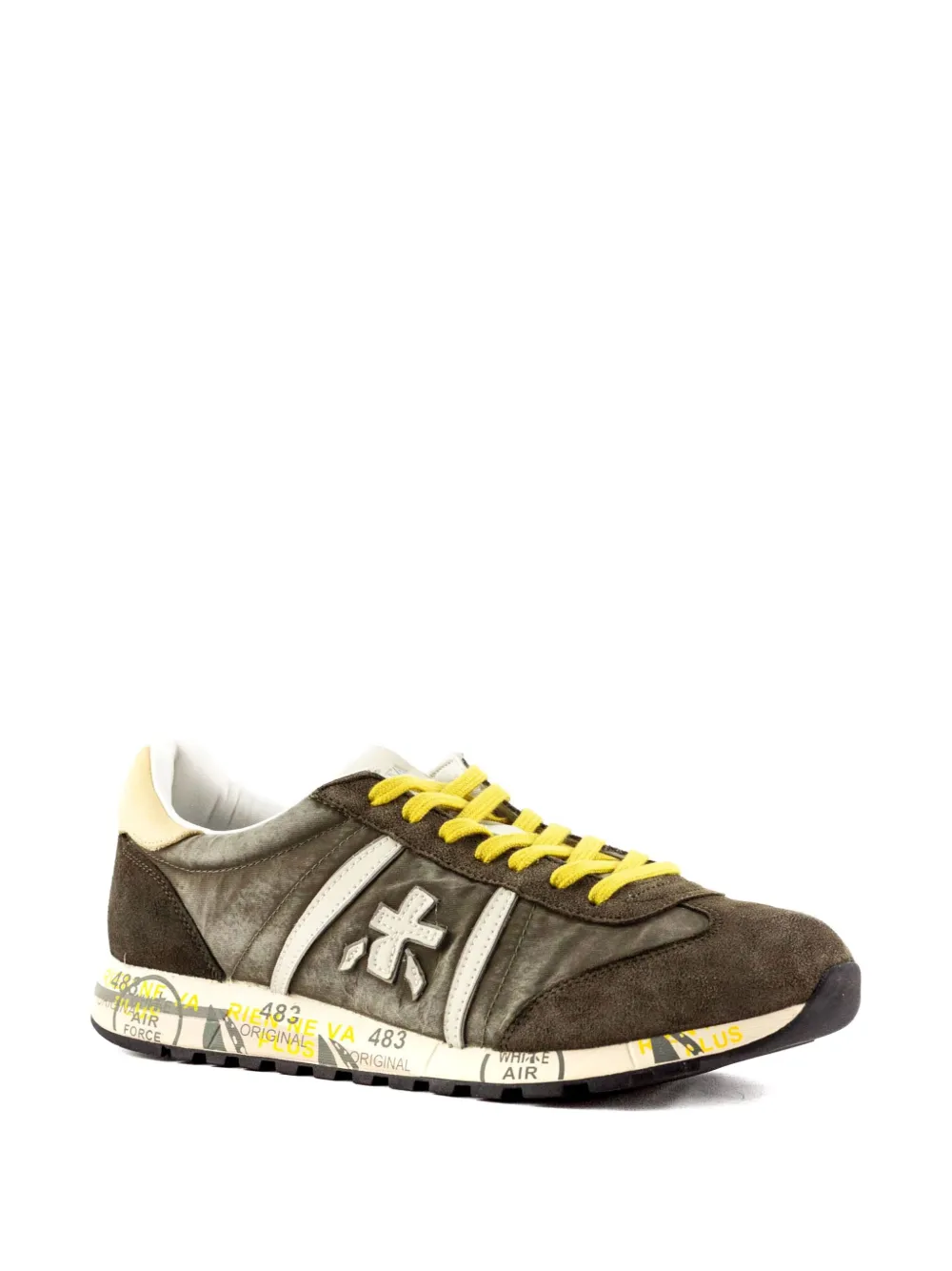 Premiata Lucy Leather-stripe Sneakers In Brown
