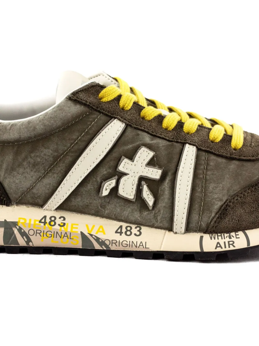 Premiata Lucy Leather-stripe Sneakers In Brown