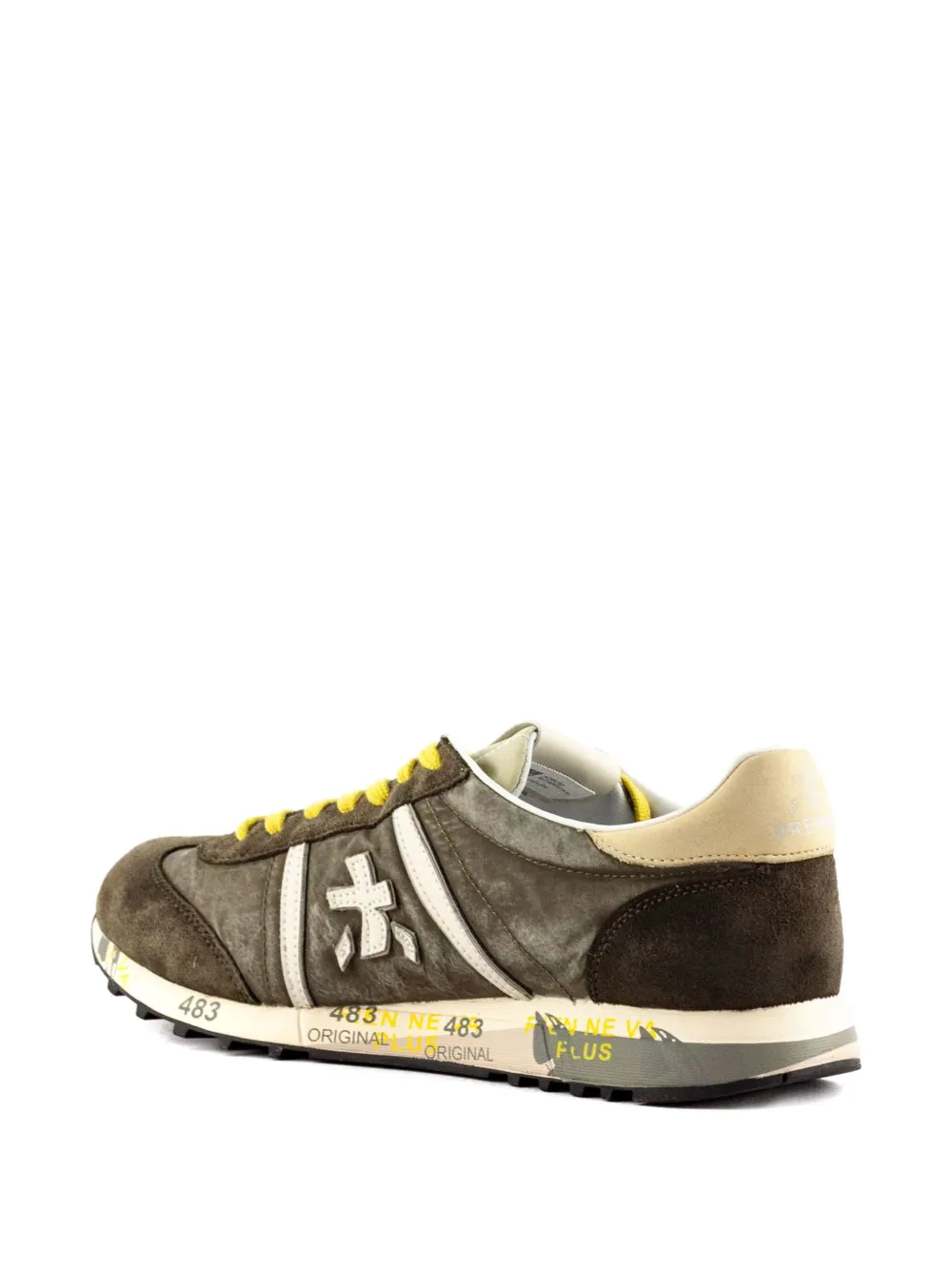 Premiata Lucy Leather-stripe Sneakers In Brown