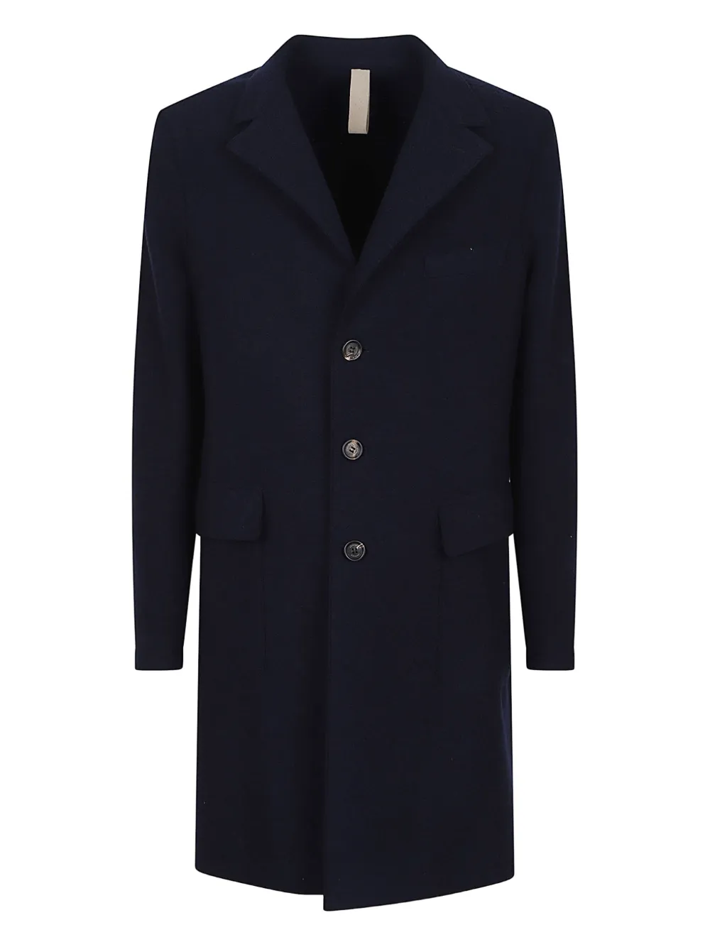 Eleventy Tailored Coat With Flap Pockets And Notch Lapel In Blue