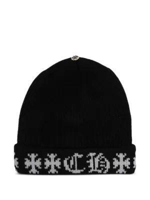 Chrome Hearts logo-embroidered Beanie | Black | FARFETCH CA