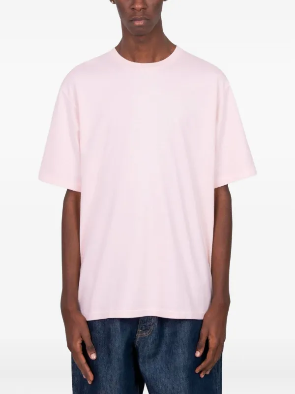 Auralee Crew-neck T-shirt in Pink