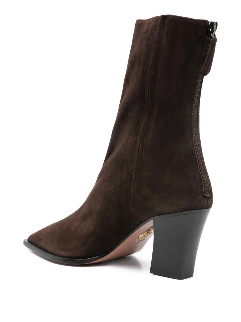 Aquazzura 80mm Pointed Heel Boot In Brown