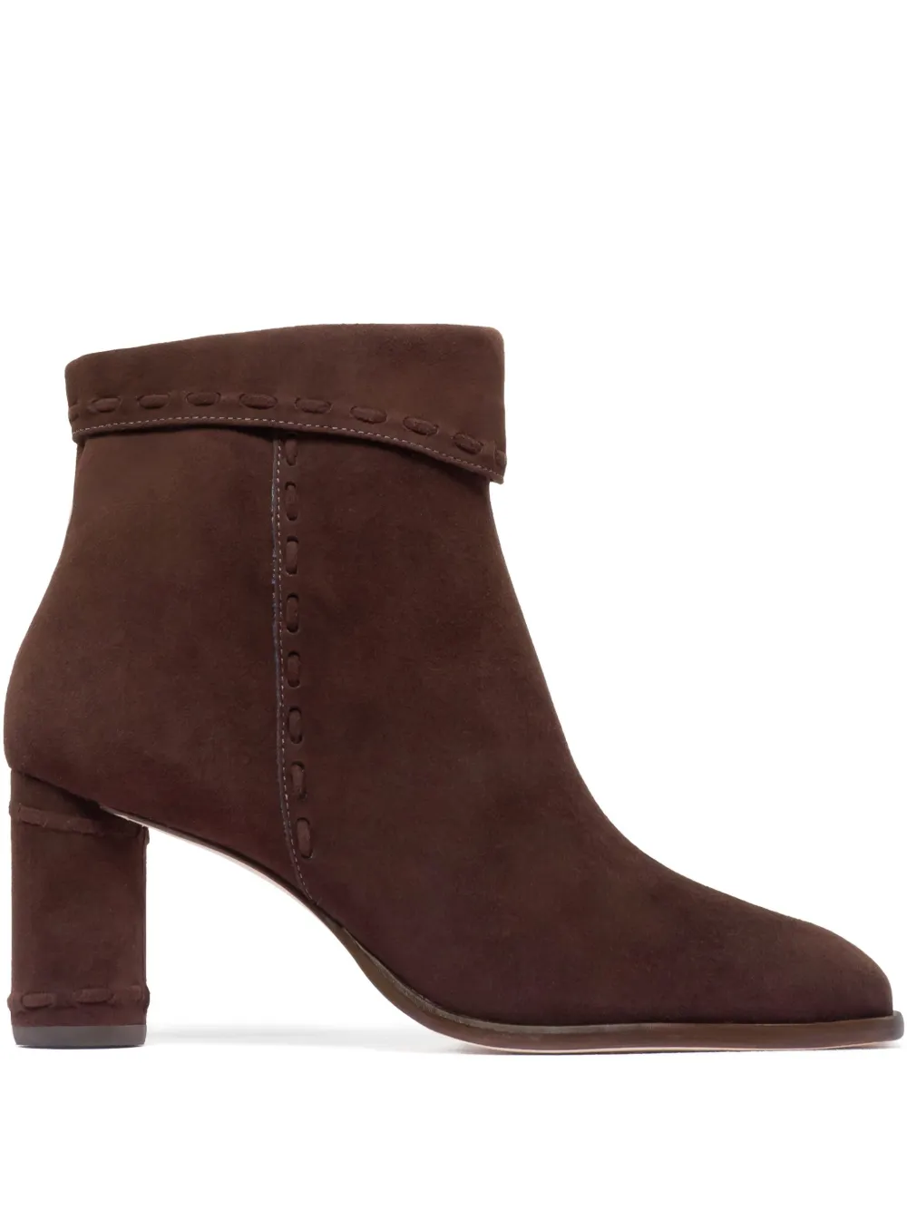 Bernardo 1946 76mm Gene stitched-detail block-heel boots | Brown | Image 1