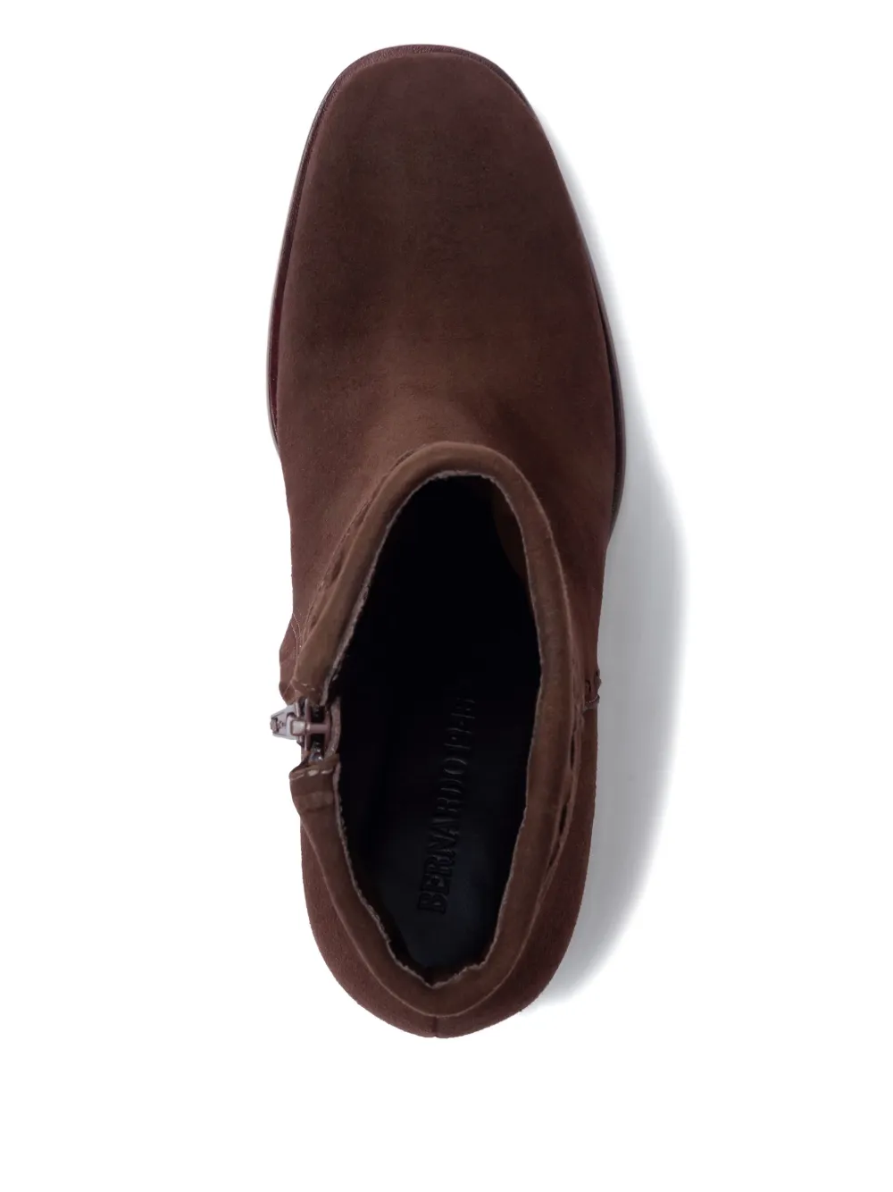 Bernardo 1946 76mm Gene Stitched-detail Block-heel Boots In Brown